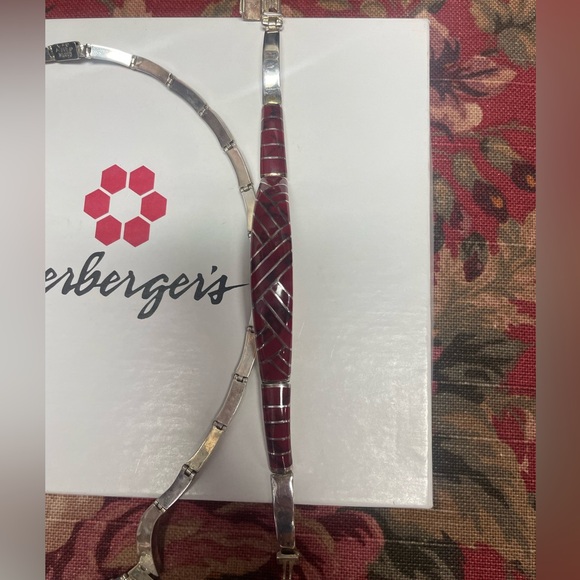 ❤️Beautiful Vintage 950 Red Jasper made in Mexico matching Jewelry Set - Picture 12 of 15